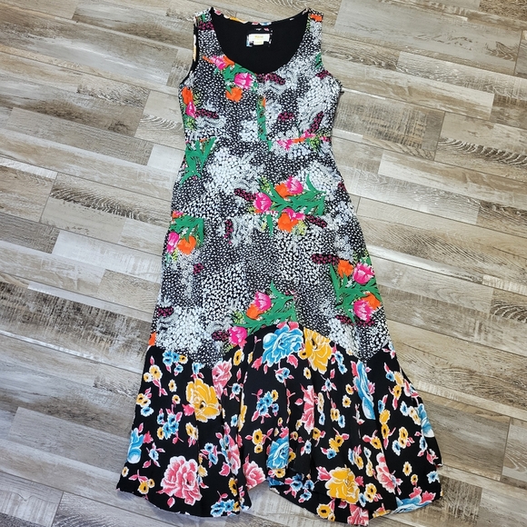 Anthropologie Maeve Violette Floral Midi Dress Size 4 - Picture 5 of 8